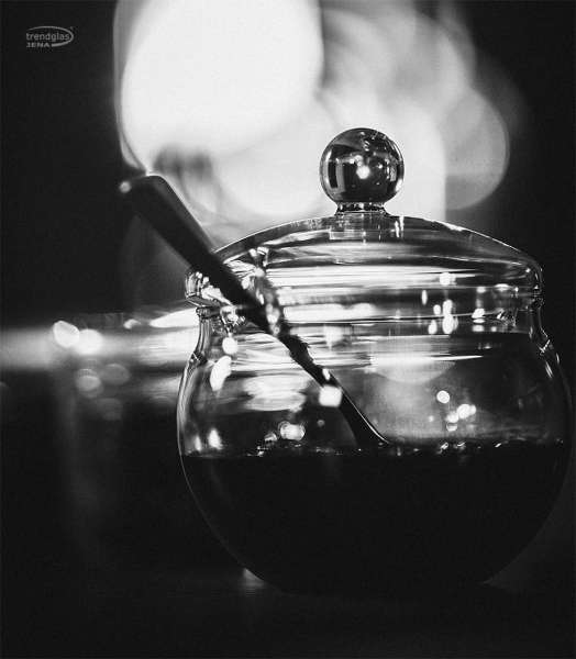 Tarro de vidrio para azúcar, miel o sal 250 ml.