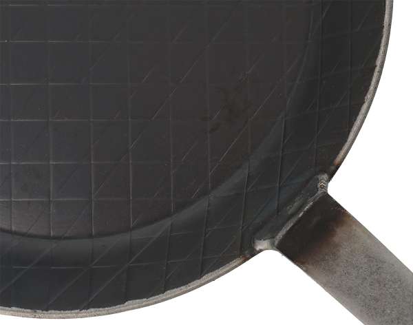 Sartén de hierro forjado con mango largo