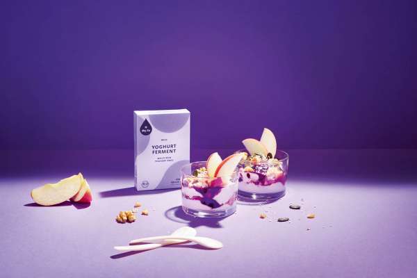 Fermentos ecológicos para hacer yogur suave