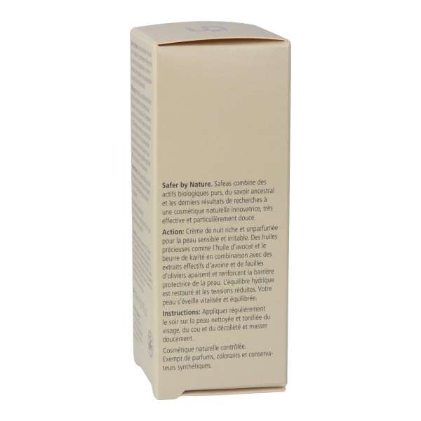 Crema facial de noche Olive Sensitive de Safeas