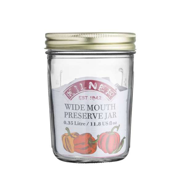 Tarro de vidrio de boca ancha Kilner