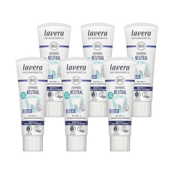 Dentífrico Neutral de Lavera (set de 6) Dentífrico Neutral de Lavera (set de 6)