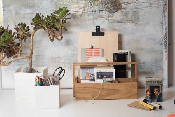 Caja de madera herramientas y utensilios