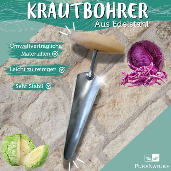 Cortador de corazón/tallo de col para chucrut