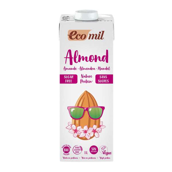 Leche/Bebida ecológica de almendras Ecomil 1l. Leche/Bebida ecológica de almendras Ecomil 1l.