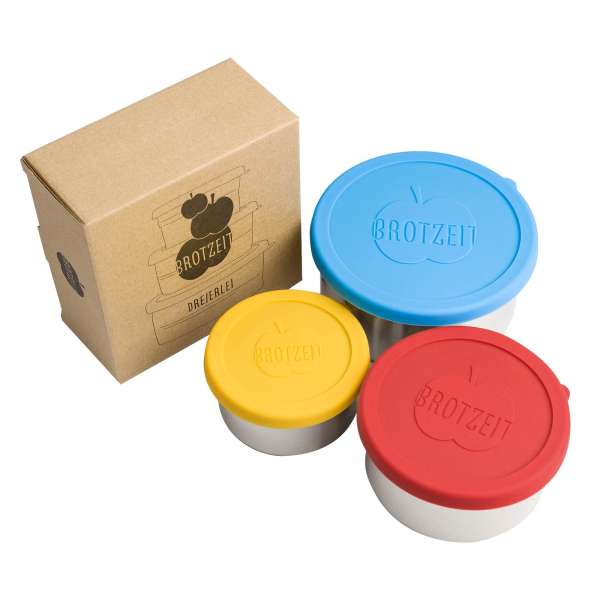 Recipientes herméticos de acero inox (Set de 3)