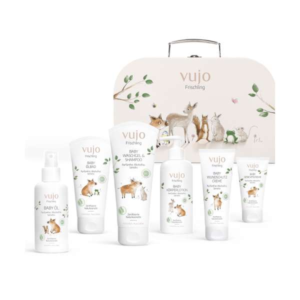 Lote de cuidado ecológico para el bebé de Vujo Lote de cuidado ecológico para el bebé de Vujo