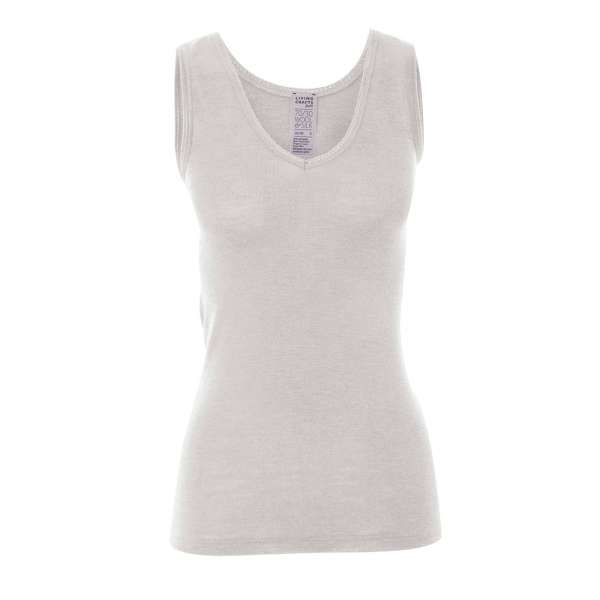 Camiseta ecológica sin mangas de lana y seda Camiseta ecológica sin mangas de lana y seda