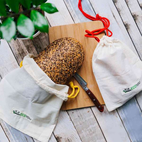 Bolsas de algodón bio para alimentos (4 uds)