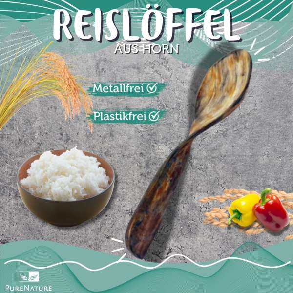 Cuchara de asta para arroz