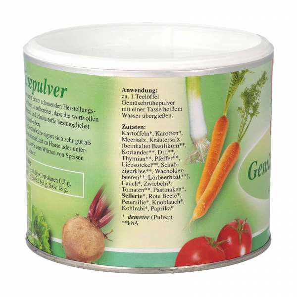 Caldo de verduras bio en polvo