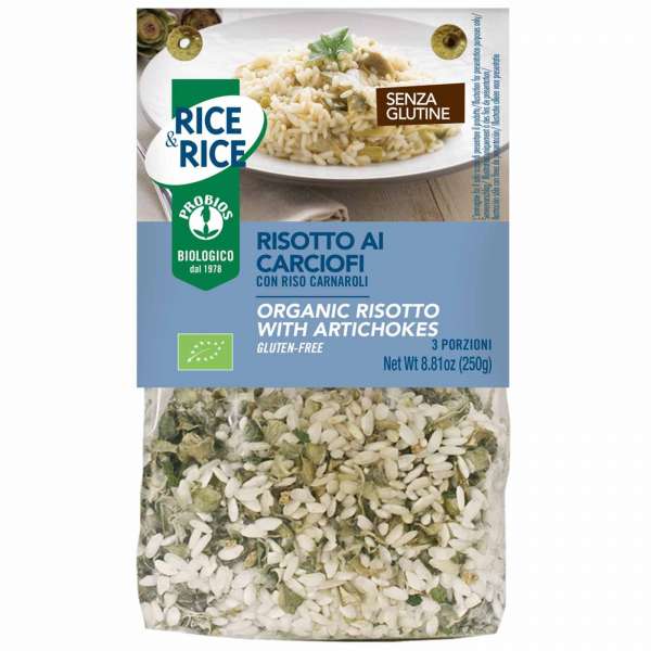 Risotto ecológico con alcachofas Risotto ecológico con alcachofas