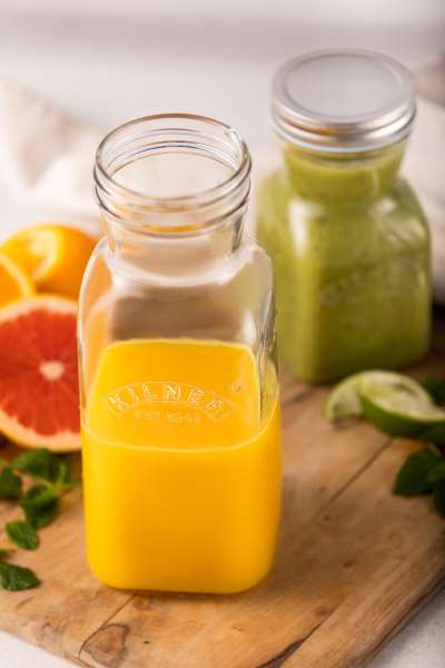 Botellas de vidrio Kilner para zumos y salsas