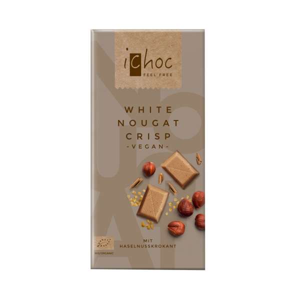 Chocolate blanco vegano bio con avellanas ecológico Chocolate blanco vegano bio con avellanas ecológico