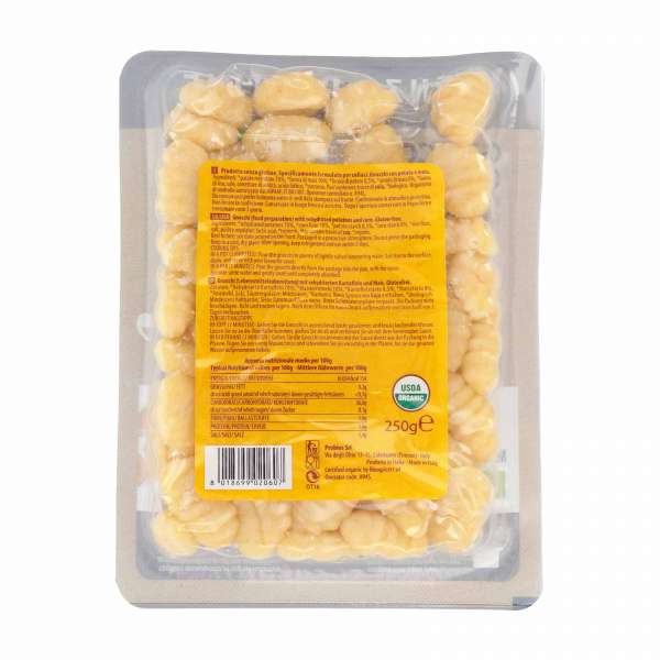 Gnocchis de maíz ecológico sin gluten