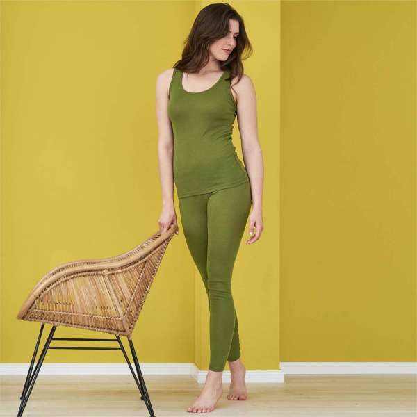 Camiseta ecológica sin mangas lana/algodón Beryl