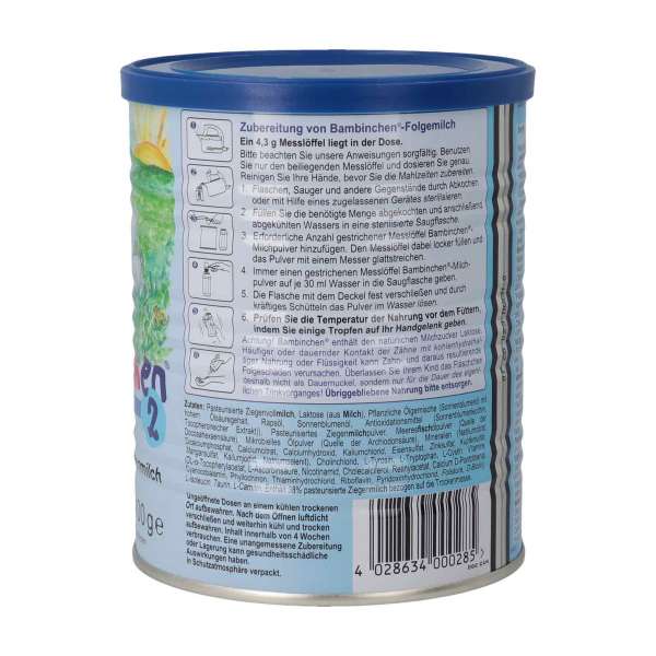 Leche infantil de cabra Bambinchen 2 (7-12 meses) set 12